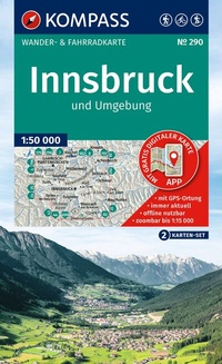 Abbildung von: KOMPASS Wanderkarten-Set 290 Innsbruck und Umgebung (2 Karten) 1:50.000 - KOMPASS-Karten