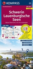 Bild: KOMPASS Fahrradkarte 3317 Schwerin, Lauenburgische Seen 1:70.000 - KOMPASS-Karten