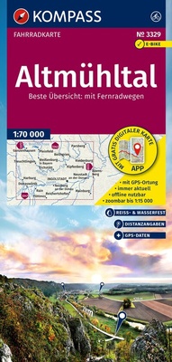 Abbildung von: KOMPASS Fahrradkarte 3329 Altmühltal 1:70.000 - KOMPASS-Karten