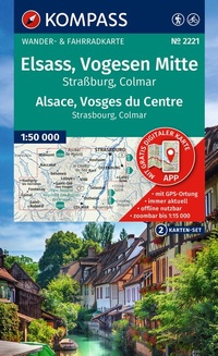 Abbildung von: KOMPASS Wanderkarten-Set 2221 Elsass, Vogesen Mitte, Alsace, Vosges du Centre (2 Karten) 1:50.000 - KOMPASS-Karten