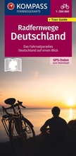 Cover: KOMPASS Radfernwegekarte Radfernwege Deutschland 1:550.000 - KOMPASS-Karten