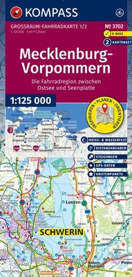 Abbildung von: KOMPASS Großraum Fahrradkarte 3702 Mecklenburg-Vorpommern 1:125.000 - KOMPASS-Karten