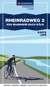 Abbildung von: KOMPASS Fahrrad-Tourenkarte Rheinradweg 2, von Mannheim nach Köln 1:50.000 - KOMPASS-Karten