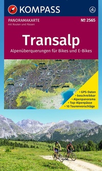 Abbildung von: KOMPASS Radfernwegekarte Transalp Panoramakarte 1:2 Mio. - KOMPASS-Karten