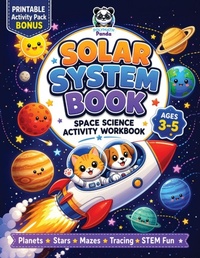Enlarge image Cover: Solar System Book for Kids 3-5 Space Science Activity Workbook - Polymath Panda
