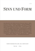Cover: Sinn und Form 3/2025 - SINN und FORM