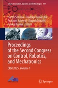Cover: Proceedings of the Second Congress on Control, Robotics, and Mechatronics - Springer