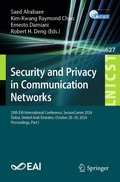 Cover: Security and Privacy in Communication Networks - Springer