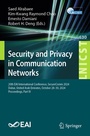 Cover: Security and Privacy in Communication Networks - Springer