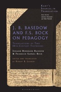 Cover: J. B. Basedow and F.S. Bock on Pedagogy - Bloomsbury Academic