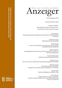 Abbildung von: Geistes-, sozial- und kulturwissenschaftlicher Anzeiger ? Zeitschrift der philosophisch-historischen Klasse der Österreichischen Akademie der Wissenschaften, 159. Jahrgang (2024) - Verlag der österreichischen Akademie der Wissenschaften