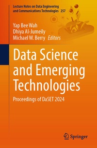 Enlarge image Cover: Data Science and Emerging Technologies - Springer