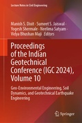 Cover: Proceedings of the Indian Geotechnical Conference (IGC 2024), Volume 10 - Springer Nature Switzerland AG