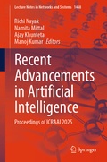 Cover: Recent Advancements in Artificial Intelligence - Springer