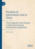 Cover: Freedom of Information Law in China - Palgrave Macmillan