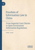 Cover: Freedom of Information Law in China - Palgrave Macmillan