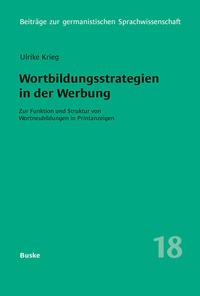 Abbildung von: Wortbildungsstrategien in der Werbung - Buske, H