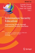 Cover: Information Security Education. Empowering People Through Information Security Education - Springer