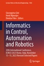 Cover: Informatics in Control, Automation and Robotics - Springer