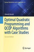 Cover: Optimal Quadratic Programming and QCQP Algorithms with Applications - Springer