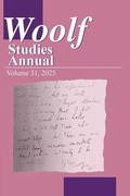 Cover: Woolf Studies Annual Volume 31 - Pace University Press