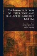 Cover: The Intimate Letters of Hester Piozzi and Penelope Pennington, 1788-1821 - Anson Street Press