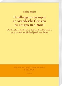 Abbildung von: Handlungsanweisungen an ostarabische Christen zu Liturgie und Moral - Harrassowitz Verlag