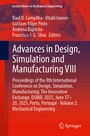 Cover: Advances in Design, Simulation and Manufacturing VIII - Springer