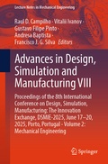 Cover: Advances in Design, Simulation and Manufacturing VIII - Springer