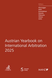 Abbildung von: Austrian Yearbook on International Arbitration 2025 - Stämpfli Verlag