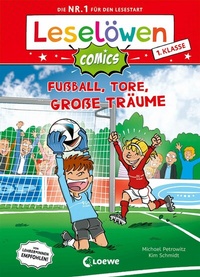 Abbildung von: Leselöwen Comics 1. Klasse - Fußball, Tore, große Träume - Loewe