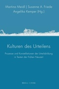 Cover: Kulturen des Urteilens - Brill Deutschland