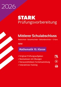 Abbildung von: STARK Mathematik E-Kurs - Mittlerer Schulabschluss (MSA) 2026 NRW Realschule/Gesamtschule/Sekundarschule - Prüfungsvorbereitung - Stark Verlag