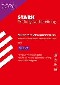 Abbildung von: STARK Deutsch E-Kurs - Mittlerer Schulabschluss (MSA) 2026 NRW - Prüfungsvorbereitung - Stark Verlag