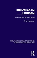 Cover: Printing in London - Routledge