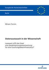 Abbildung von: Datenaustausch in der Wissenschaft - Peter Lang Verlag