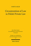Abbildung von: Circumvention of Law in Polish Private Law - Mohr Siebeck