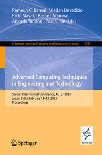 Enlarge image Cover: Advanced Computing Techniques in Engineering and Technology - Springer