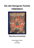 Cover: Die alte Giengener Familie FRIEDRICH - epubli