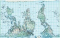 Cover: Physische Weltkarte Petersprojektion, s&uuml;dorientiert und pazifikzentriert, Englisch(130 x 82 cm) - Huber Kartographie