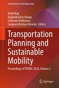 Cover: Transportation Planning and Sustainable Mobility - Springer Nature Switzerland AG