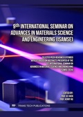 Cover: 9th International Seminar on Advances in Materials Science and Engineering (ISAMSE) - Trans Tech Publications Ltd
