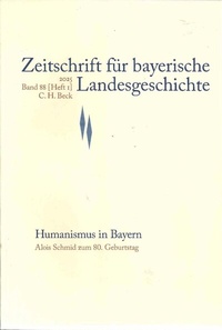 Abbildung von: Zeitschrift für bayerische Landesgeschichte Band 88 Heft 1/2025 - C.H.BECK