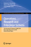 Bild: Operations Research and Enterprise Systems - Springer