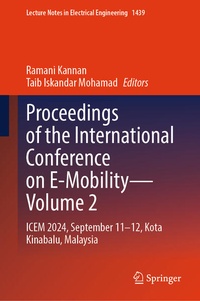 Enlarge image Cover: Proceedings of the International Conference on E-Mobility-Volume 2 - Springer