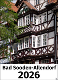 Cover: Bad Sooden-Allendorf 2026 - Kalender DIN A4 - Fr&uuml;hauf, Buchhandlung, Inh. Wolfgang Fr&uuml;hauf e.K.
