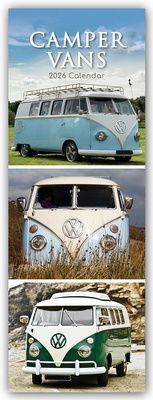 Abbildung von: Camper - Camper Vans - Slimline-Kalender 2026 - Brown Trout-Auslieferer Flechsig