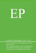 Cover: Die Situationsanalyse in der erziehungswissenschaftlichen Forschung: Aktuelle Nutzungsformen und Weiterentwicklungen - Verlag Empirische P&auml;dagogik