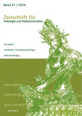 Cover: Zeitschrift f&uuml;r Indologie und S&uuml;dasienstudien, Band 41 (2024) - Buske, H