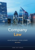 Cover: Company Law - Oxford University Press